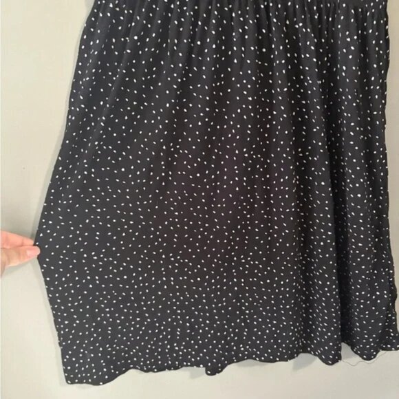 H&M size M light airy Black Polka Dot Dress casual spring summer - Picture 3 of 7